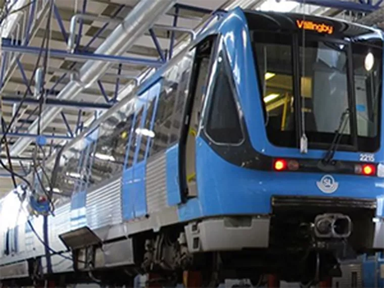 Betongtunnel för den nya tunnelbanan i Stockholm