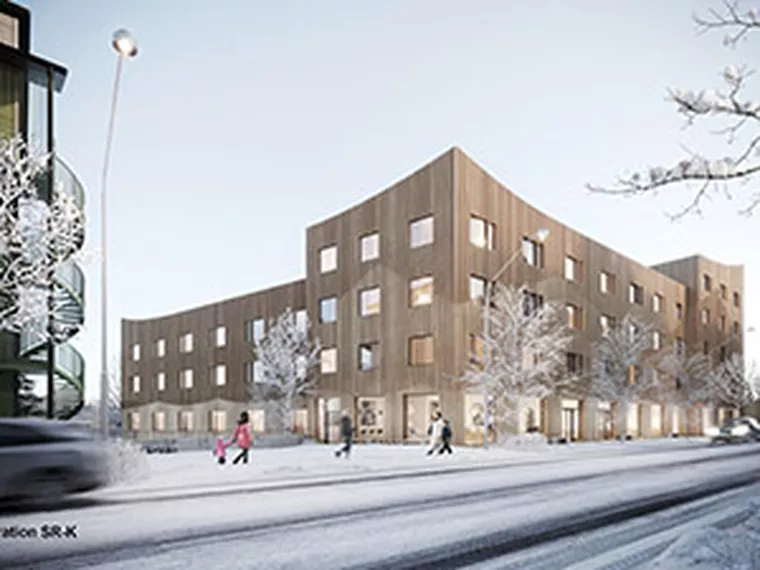 Nybyggnation av äldreboende i massivt trä