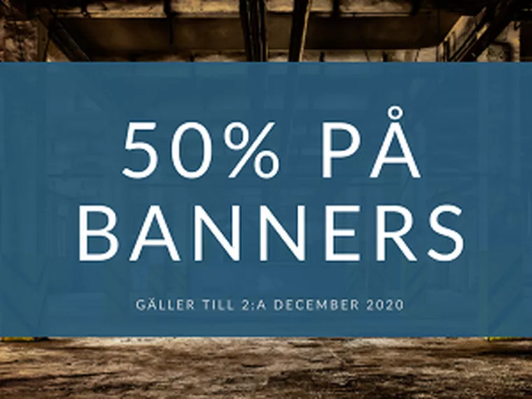 50% på banners på Byggbasen - gäller till 2a december