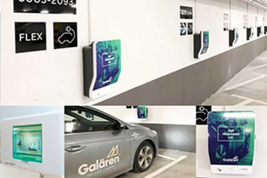 Fastighetsbolaget Galären först ut med uppkopplade laddstolpar från Schneider Electric
