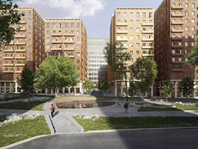 Veidekke bygger världens största citynära trähusområden