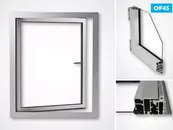 Aluminiumfönster OF45 utan bruten köldbrygga