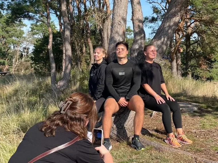 Deromes inspelning av demonstrationsfilmer med gänget från PACE Performance & Training
