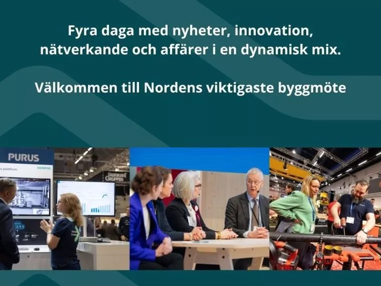 Registreringen till Nordbygg 2026 är öppen